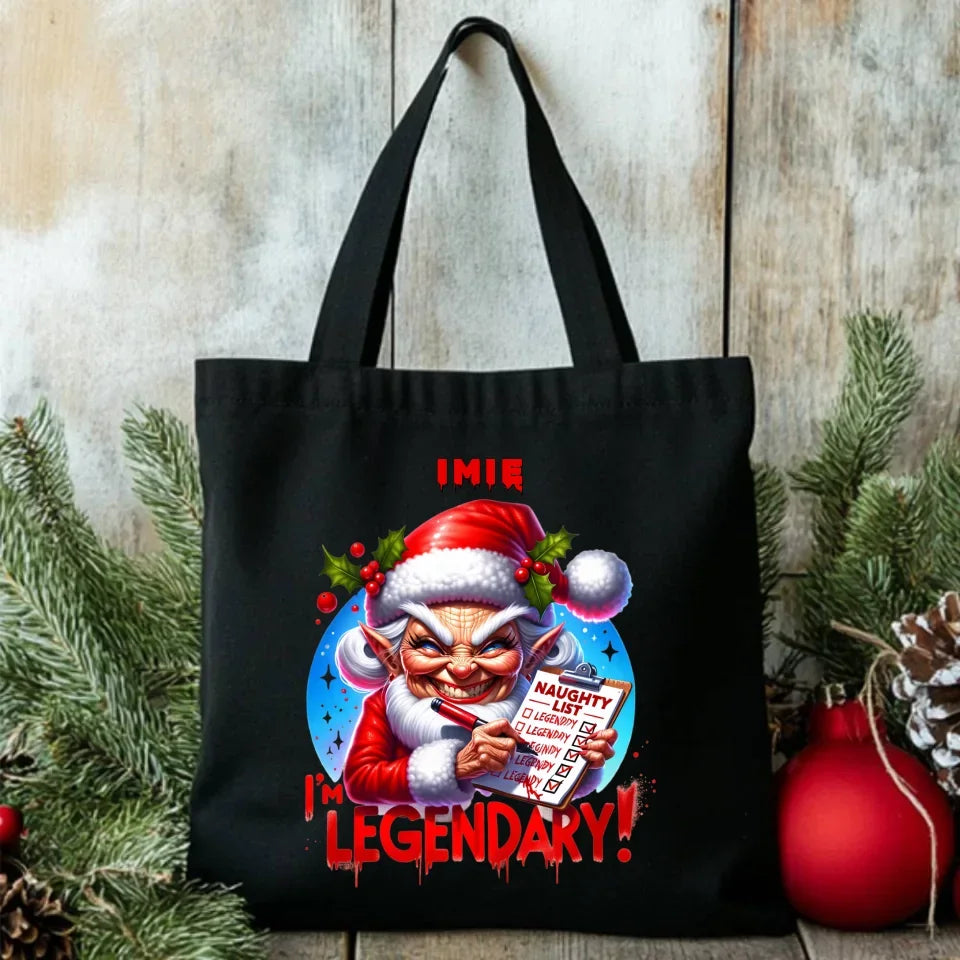 Legendarnie niegrzeczna | Personalizowana torba świąteczna BN122 - StoryCups.pl