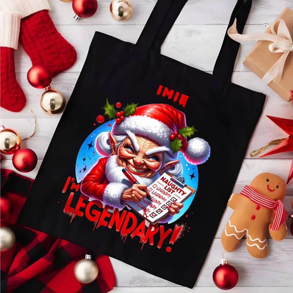 Legendarnie niegrzeczna | Personalizowana torba świąteczna BN122 - StoryCups.pl