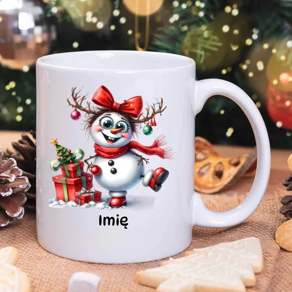 Bałwanek | Personalizowany kubek świąteczny BN123 - StoryCups.pl