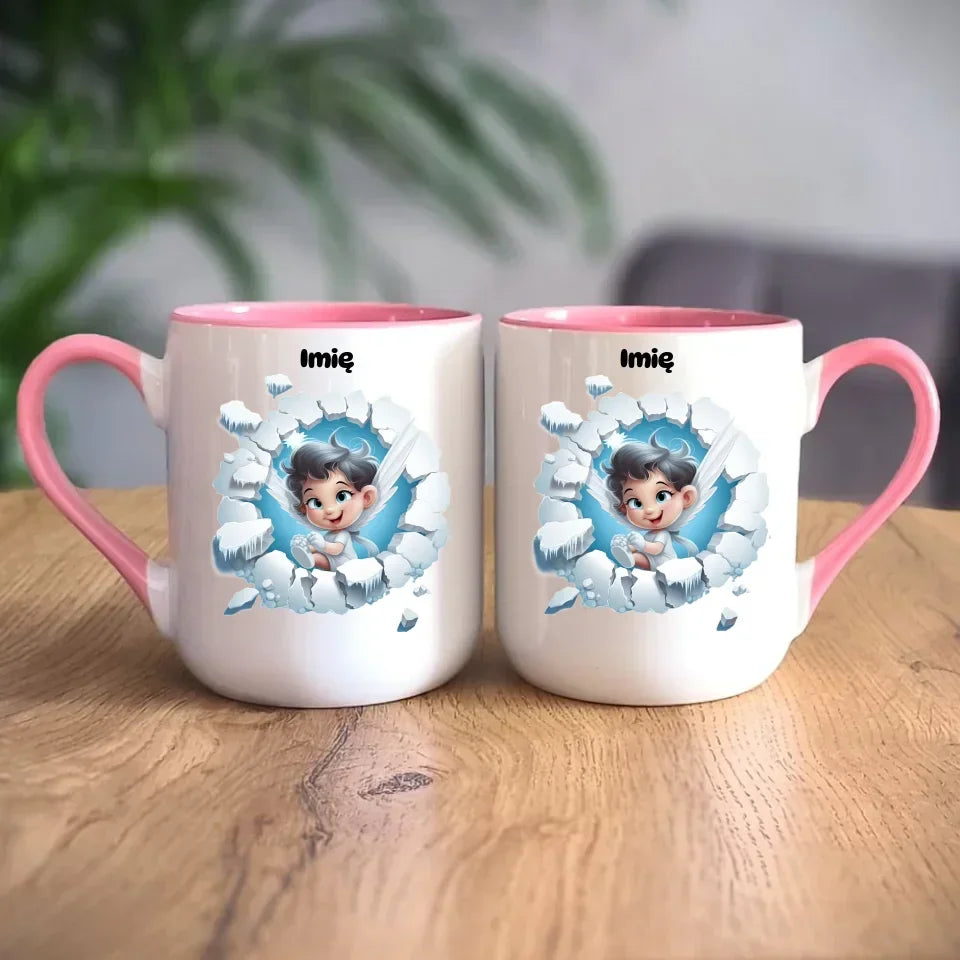 Aniołek 3D | Personalizowany kubek świąteczny BN87 - StoryCups.pl