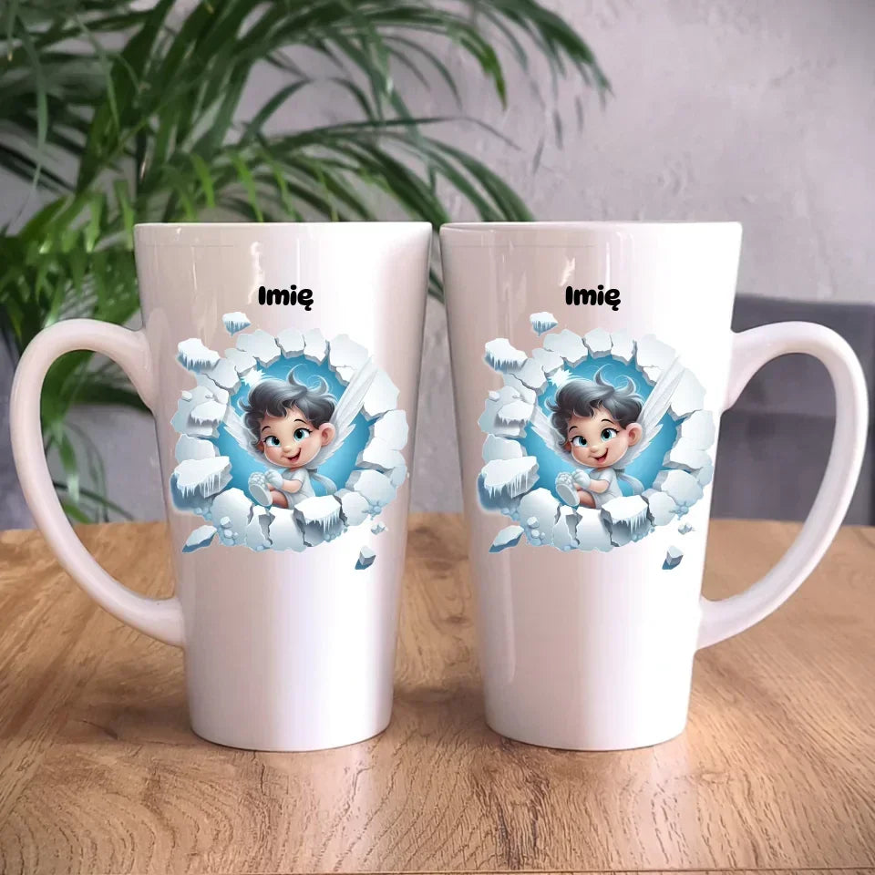 Aniołek 3D | Personalizowany kubek świąteczny BN87 - StoryCups.pl