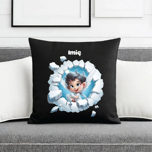 Aniołek 3D | Personalizowana poduszka dekoracyjna świąteczna BN87 - StoryCups.pl