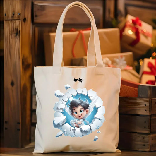Aniołek 3D | Personalizowana torba świąteczna BN87 - StoryCups.pl