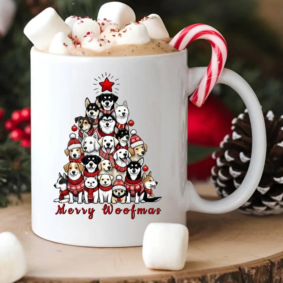 Merry woofmas | Świąteczny kubek BN90 - StoryCups.pl
