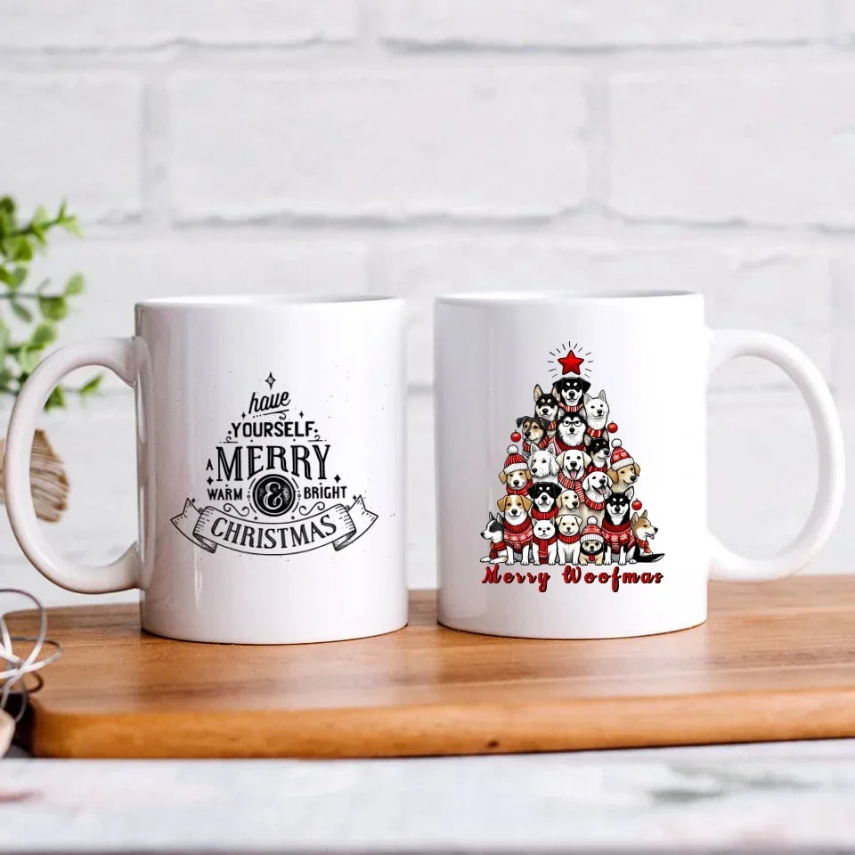 Merry woofmas | Świąteczny kubek BN90 - StoryCups.pl