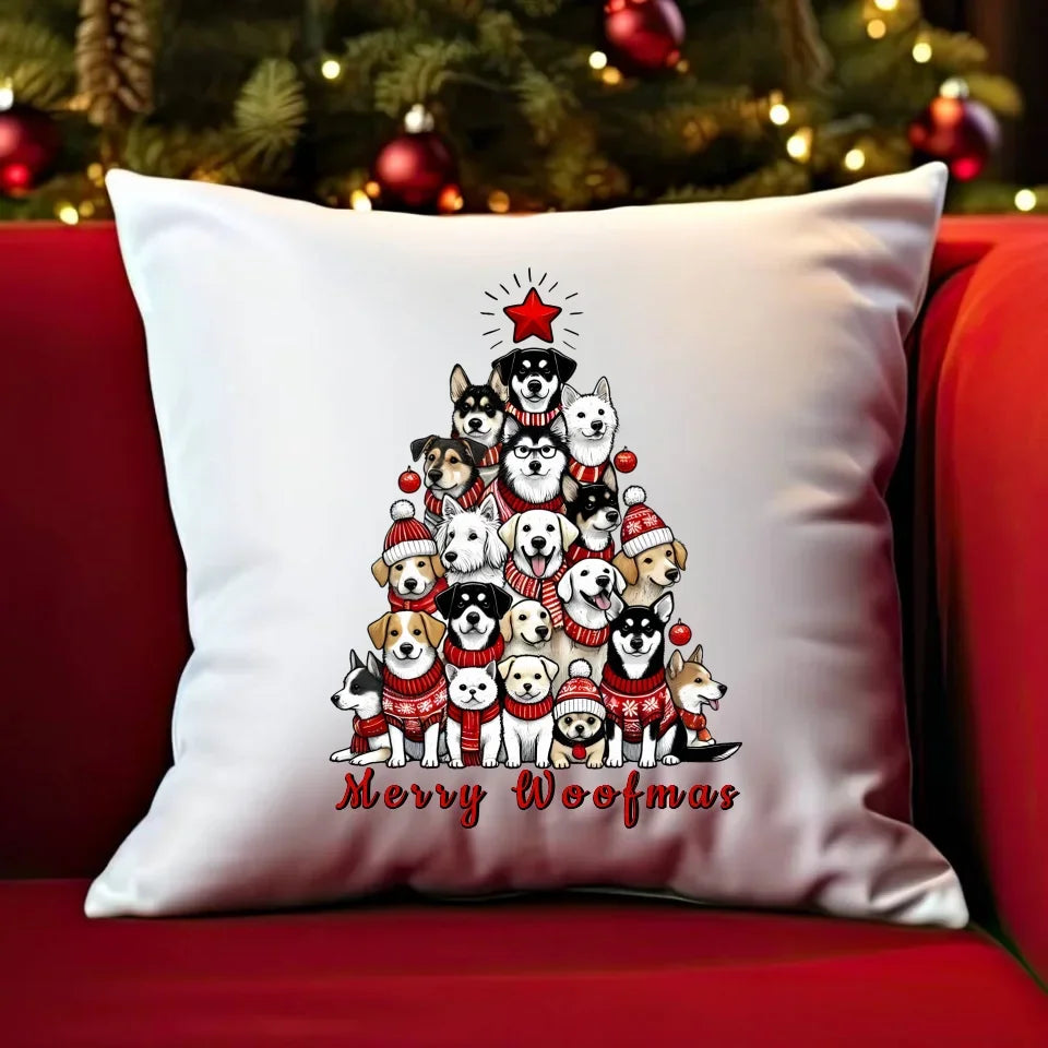 Merry woofmas | Świąteczna poduszka BN90 - StoryCups.pl