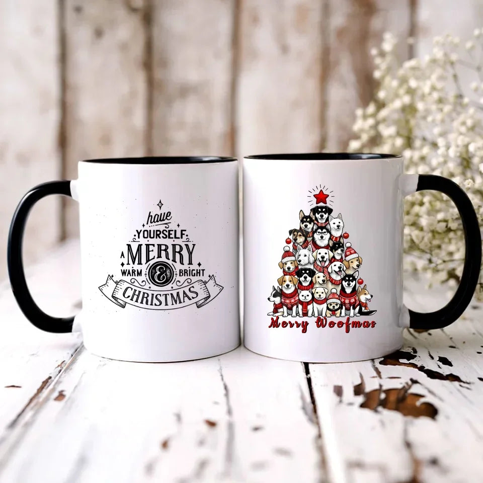 Merry woofmas | Świąteczny kubek BN90 - StoryCups.pl
