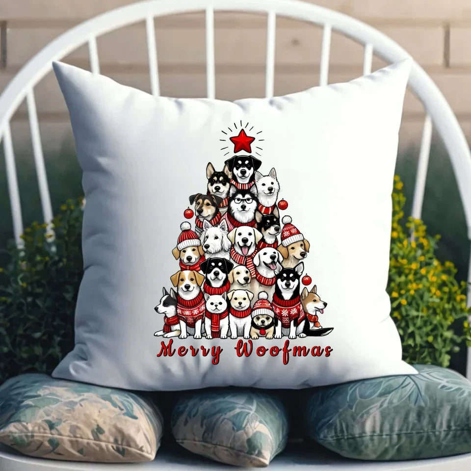 Merry woofmas | Świąteczna poduszka BN90 - StoryCups.pl