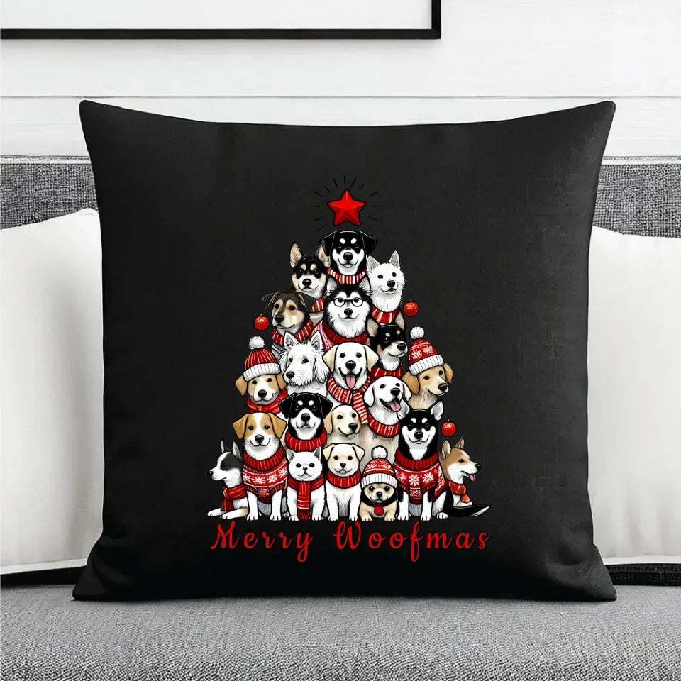 Merry woofmas | Świąteczna poduszka dekoracyjna BN90 - StoryCups.pl