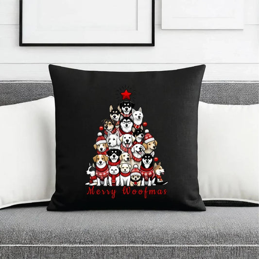 Merry woofmas | Świąteczna poduszka dekoracyjna BN90 - StoryCups.pl