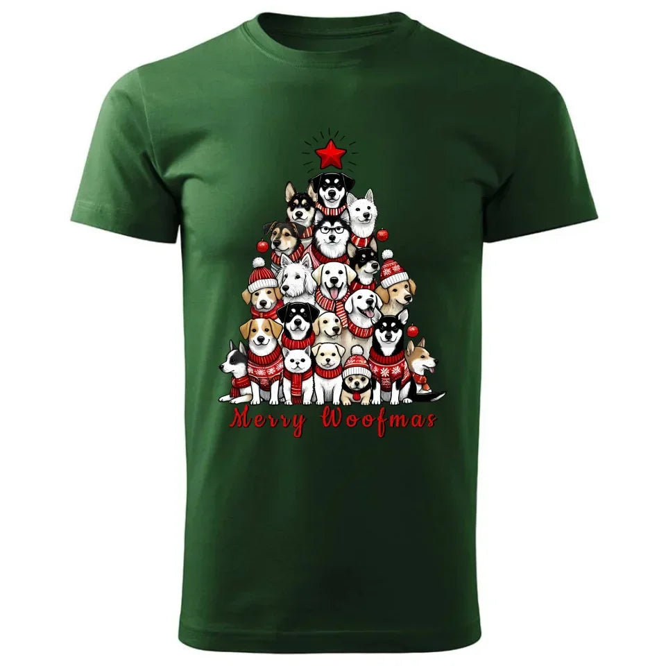 Merry woofmas | Świąteczna koszulka męska BN90 - StoryCups.pl