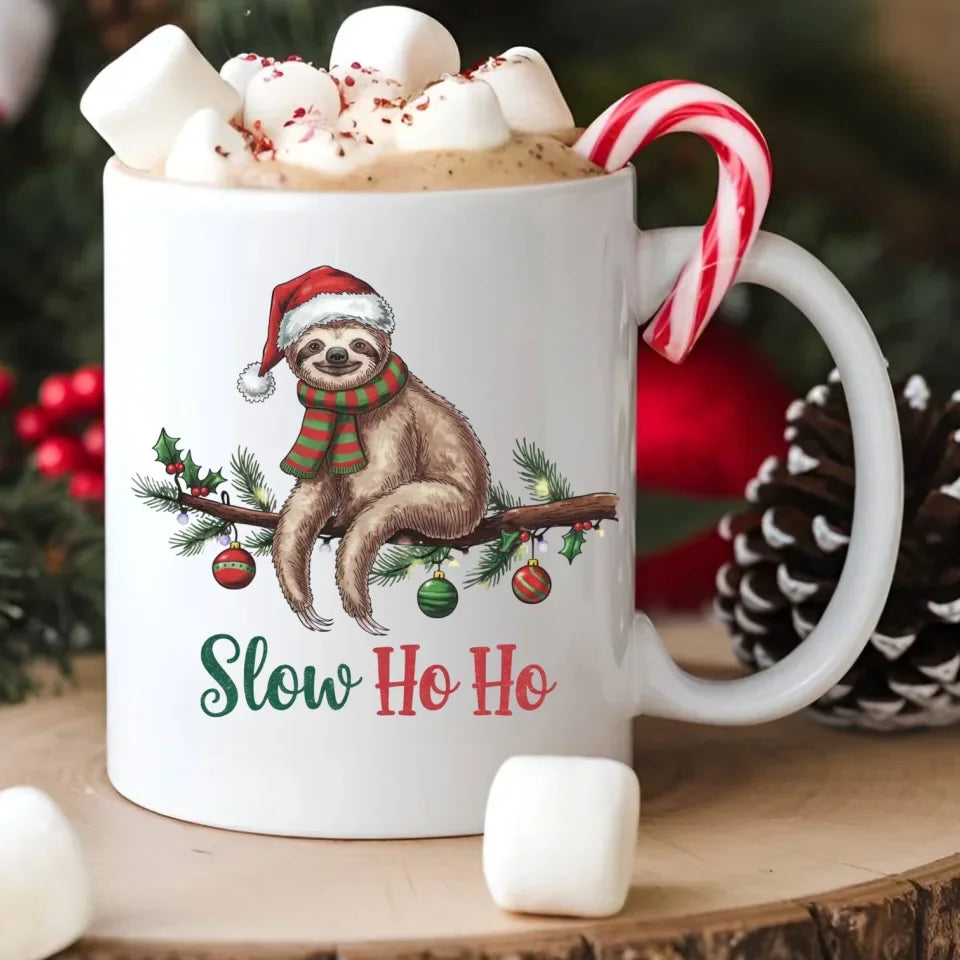 Leniwiec slow ho ho | Świąteczny kubek BN92 - StoryCups.pl