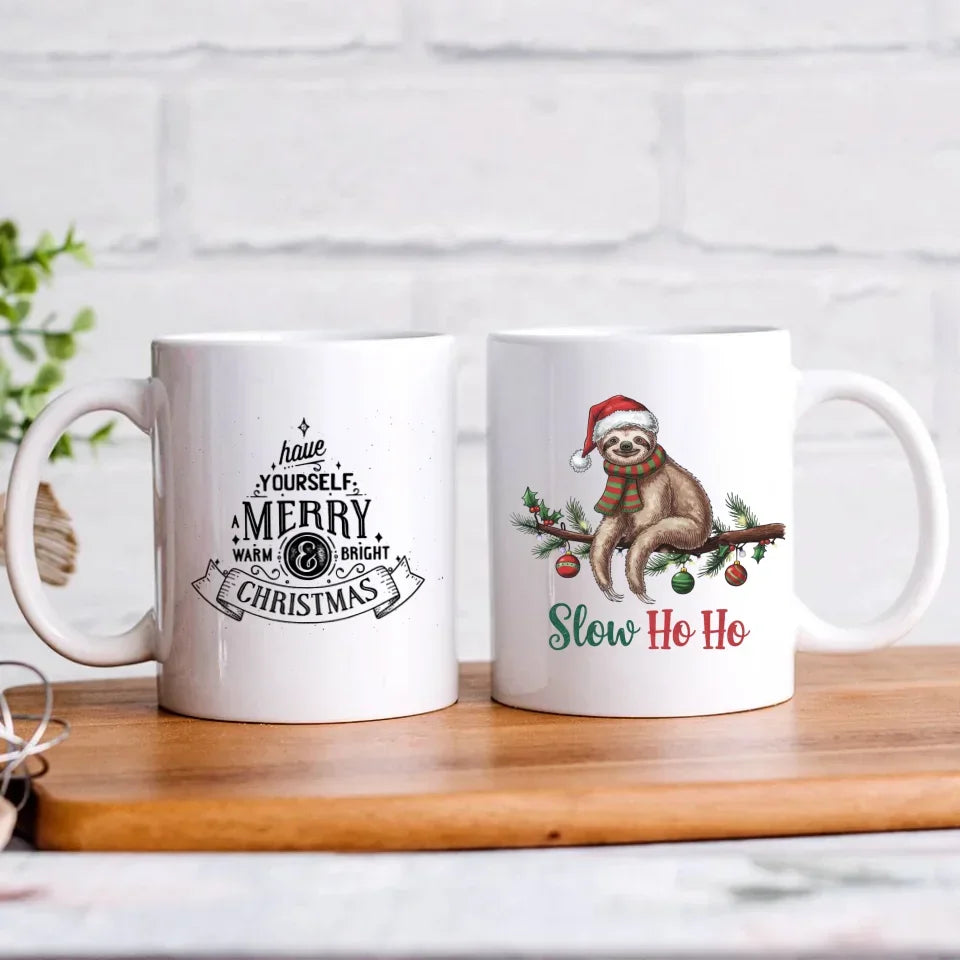 Leniwiec slow ho ho | Świąteczny kubek BN92 - StoryCups.pl