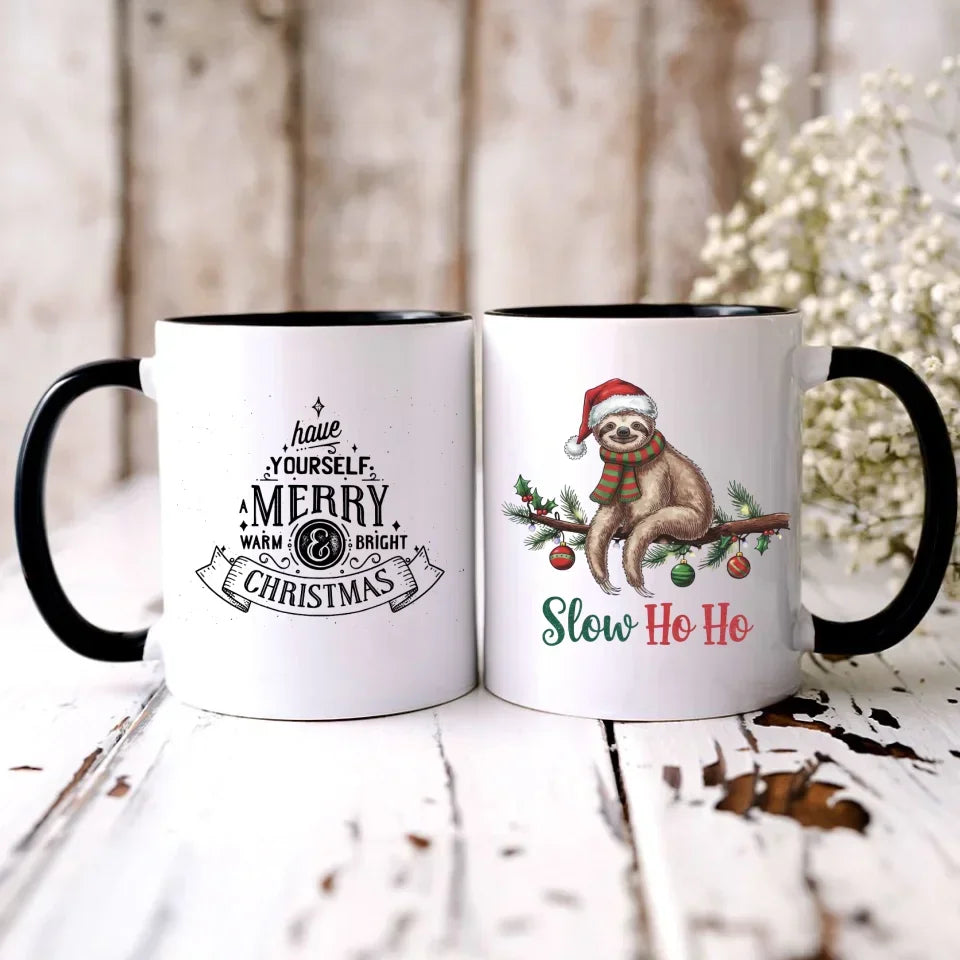 Leniwiec slow ho ho | Świąteczny kubek BN92 - StoryCups.pl