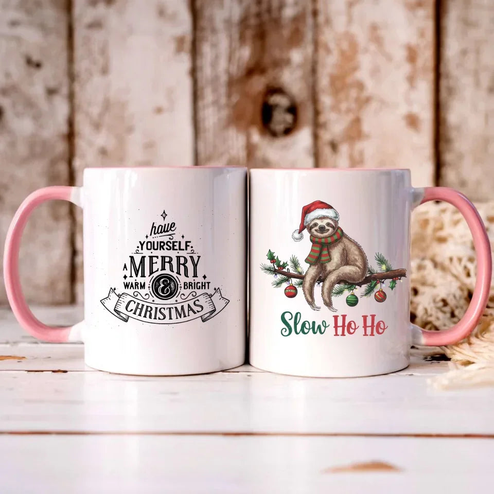 Leniwiec slow ho ho | Świąteczny kubek BN92 - StoryCups.pl
