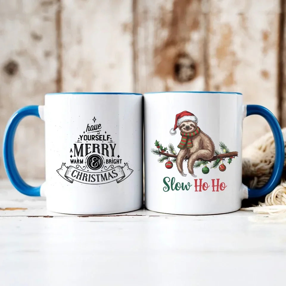 Leniwiec slow ho ho | Świąteczny kubek BN92 - StoryCups.pl