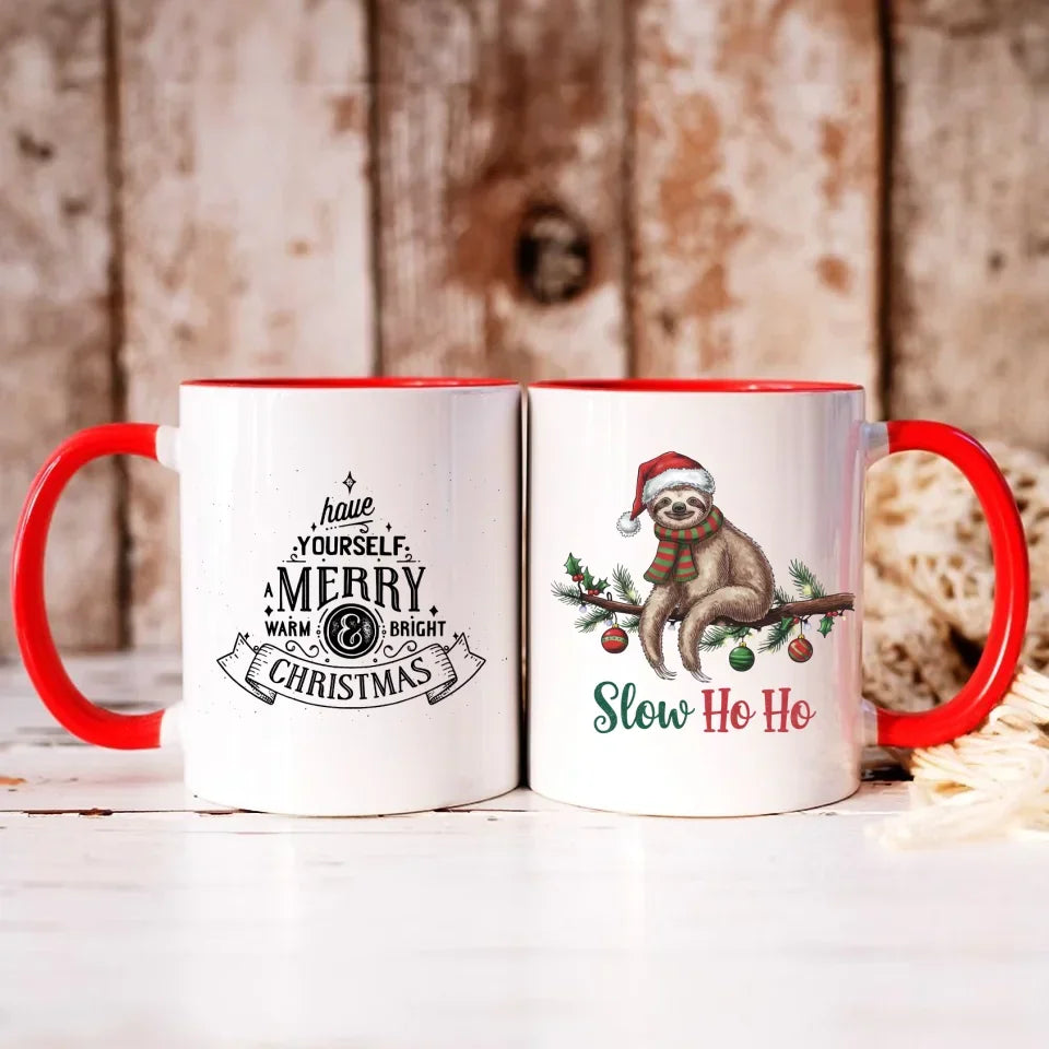 Leniwiec slow ho ho | Świąteczny kubek BN92 - StoryCups.pl