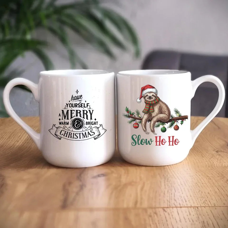 Leniwiec slow ho ho | Świąteczny kubek BN92 - StoryCups.pl