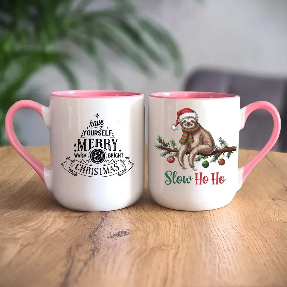 Leniwiec slow ho ho | Świąteczny kubek BN92 - StoryCups.pl