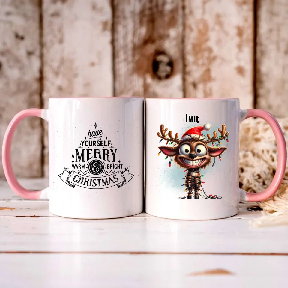 Renifer | Personalizowany kubek świąteczny BN93 - StoryCups.pl