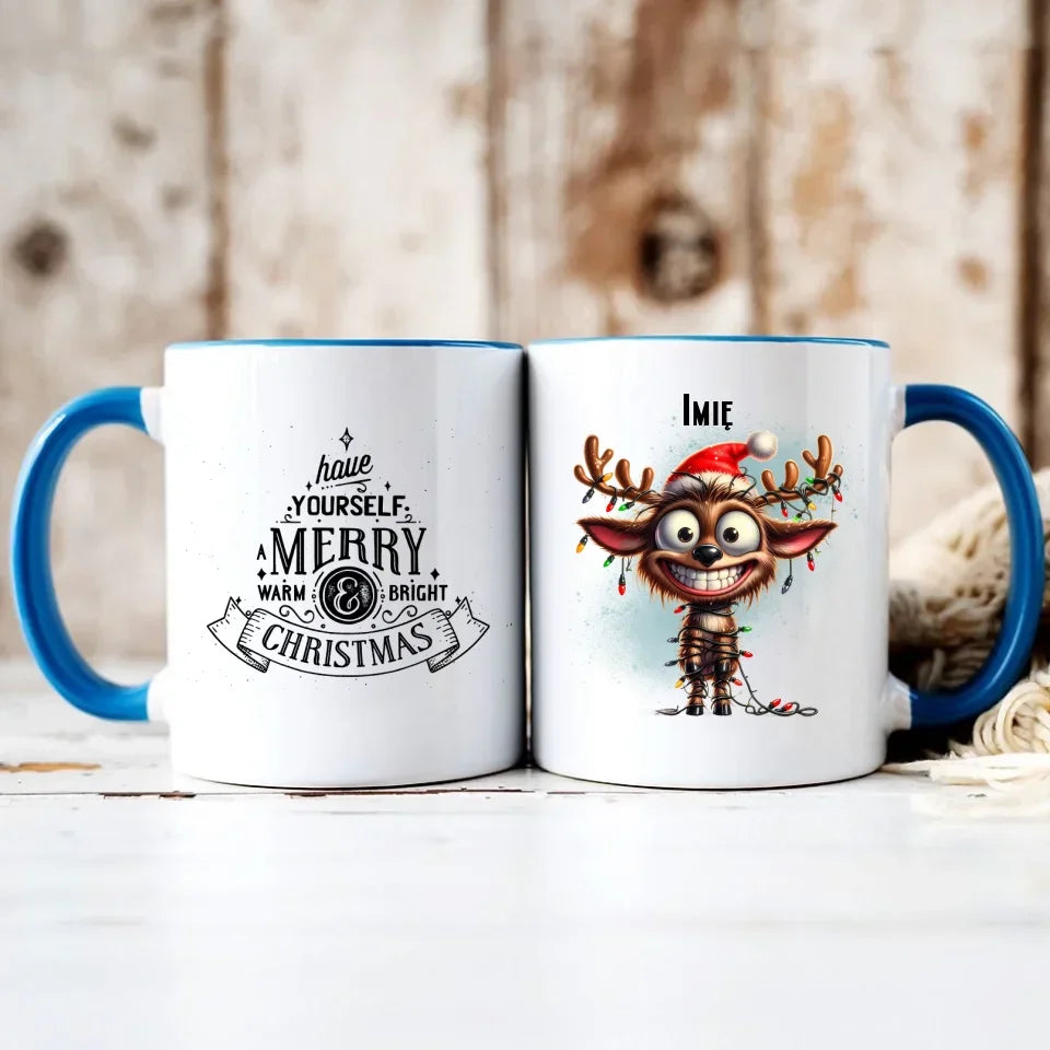 Renifer | Personalizowany kubek świąteczny BN93 - StoryCups.pl
