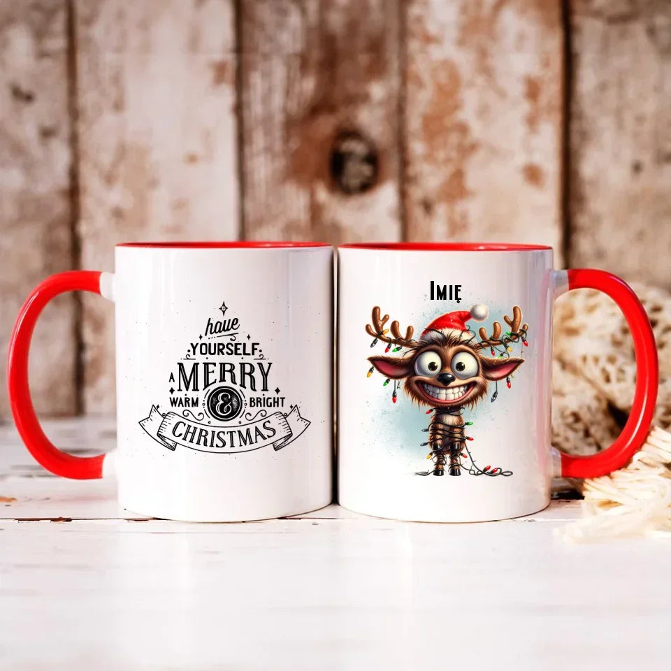 Renifer | Personalizowany kubek świąteczny BN93 - StoryCups.pl