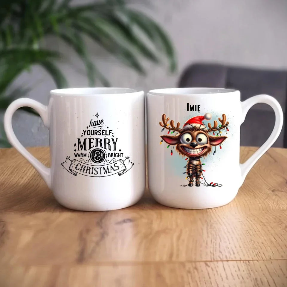 Renifer | Personalizowany kubek świąteczny BN93 - StoryCups.pl