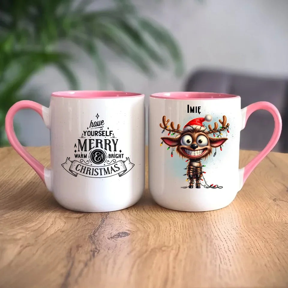 Renifer | Personalizowany kubek świąteczny BN93 - StoryCups.pl
