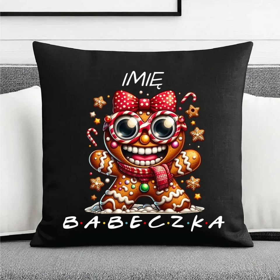 Babeczka | Personalizowana poduszka dekoracyjna świąteczna BN95 - StoryCups.pl