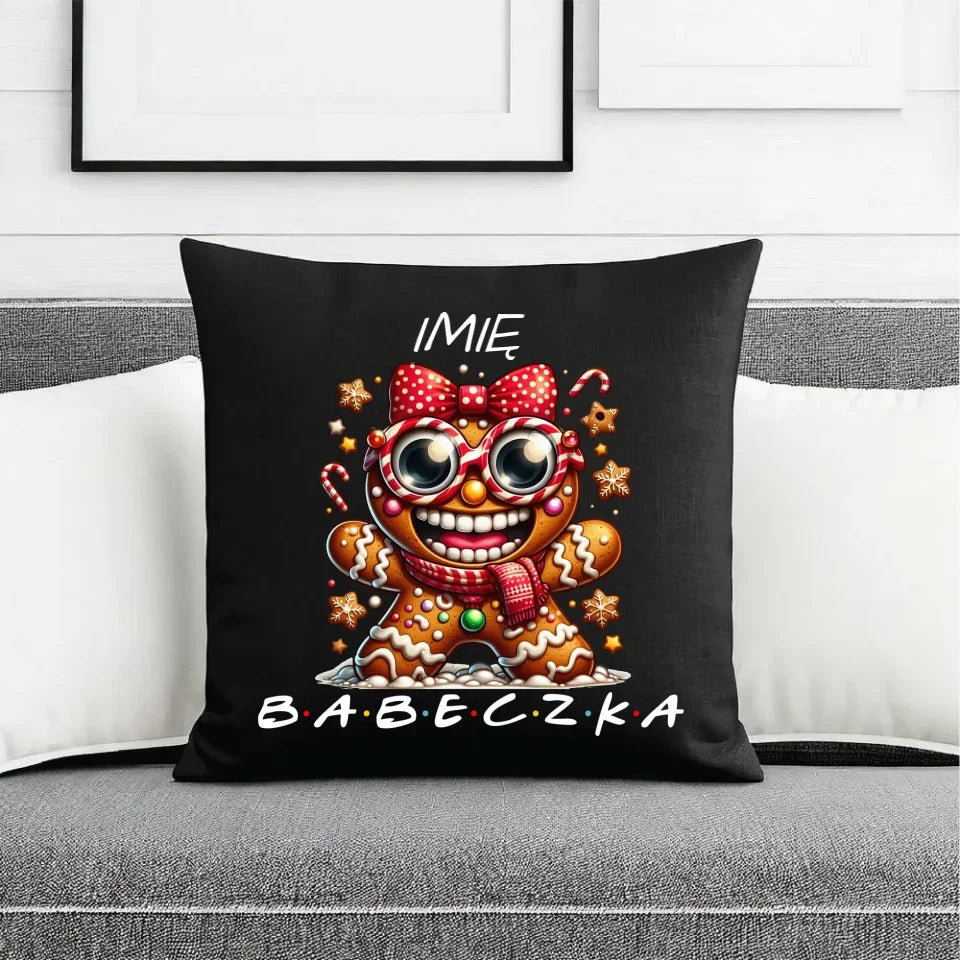 Babeczka | Personalizowana poduszka dekoracyjna świąteczna BN95 - StoryCups.pl