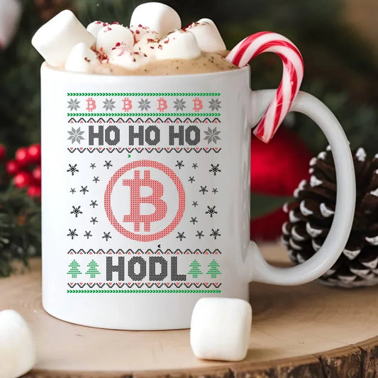 Ho ho ho Hodl Bitcoin | Świąteczny kubek BN103 - StoryCups.pl