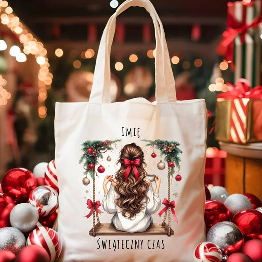 Świąteczny czas | Personalizowana torba świąteczna BN105 - StoryCups.pl
