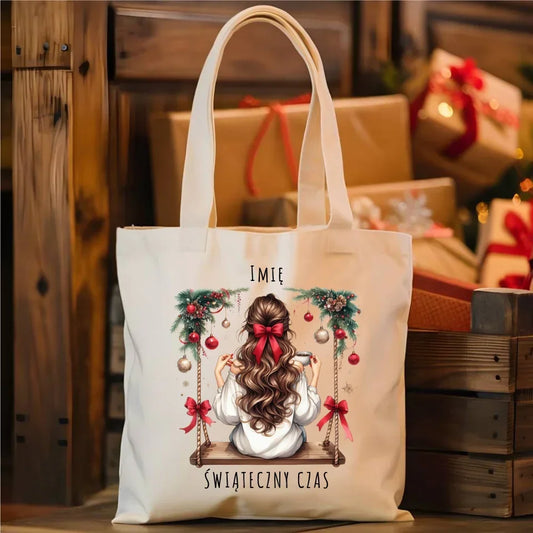Świąteczny czas | Personalizowana torba świąteczna BN105 - StoryCups.pl