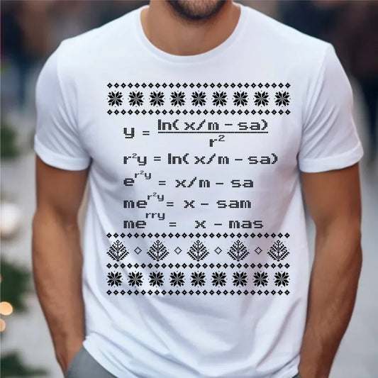 Działanie matematyczne matematyka | Świąteczna koszulka męska BN108 - StoryCups.pl