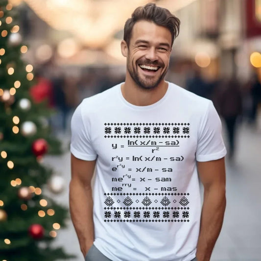 Działanie matematyczne matematyka | Świąteczna koszulka męska BN108 - StoryCups.pl