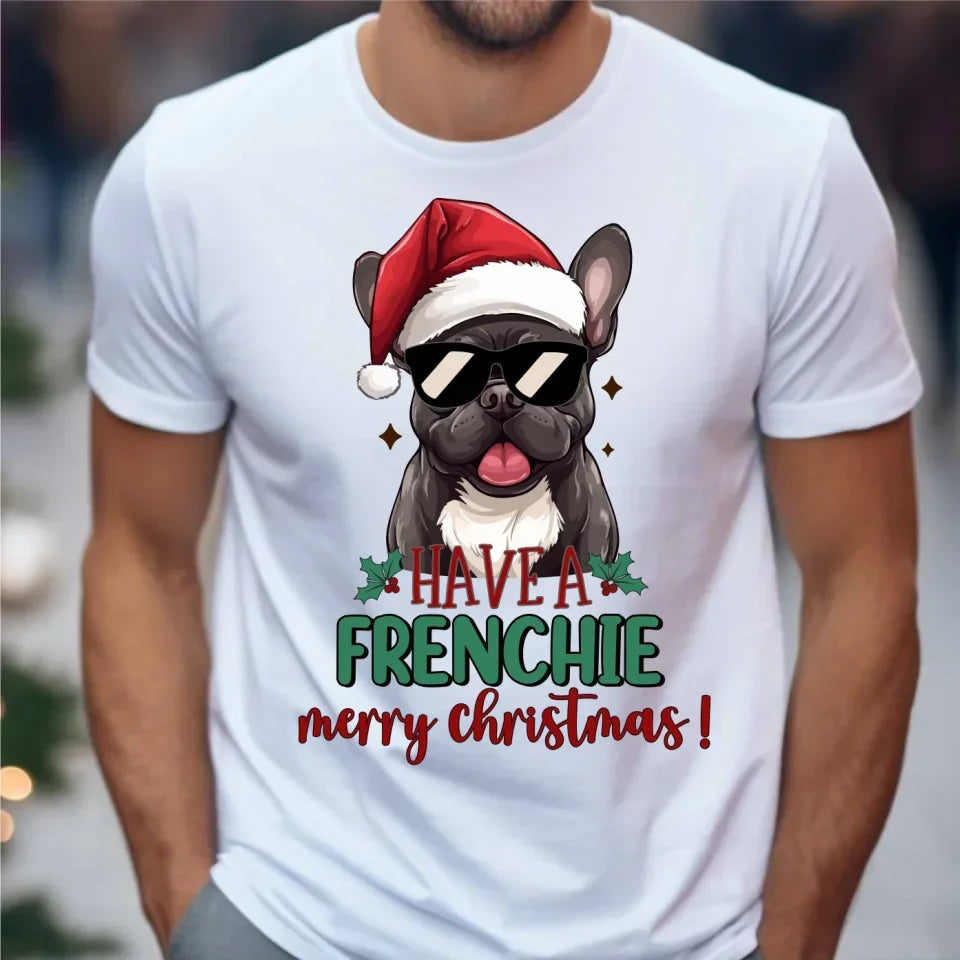 Buldog francuski | Świąteczna koszulka męska BN109 - StoryCups.pl