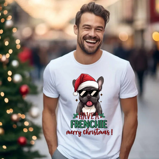 Buldog francuski | Świąteczna koszulka męska BN109 - StoryCups.pl