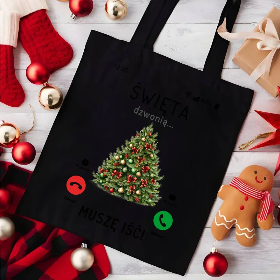 Święta dzwonią muszę iść | Świąteczna torba BN124 - StoryCups.pl