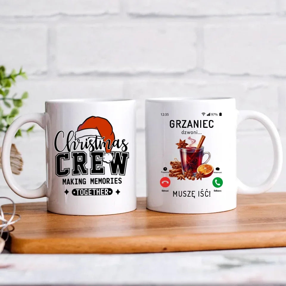Grzaniec dzwoni muszę iść | Świąteczny kubek BN127 - StoryCups.pl