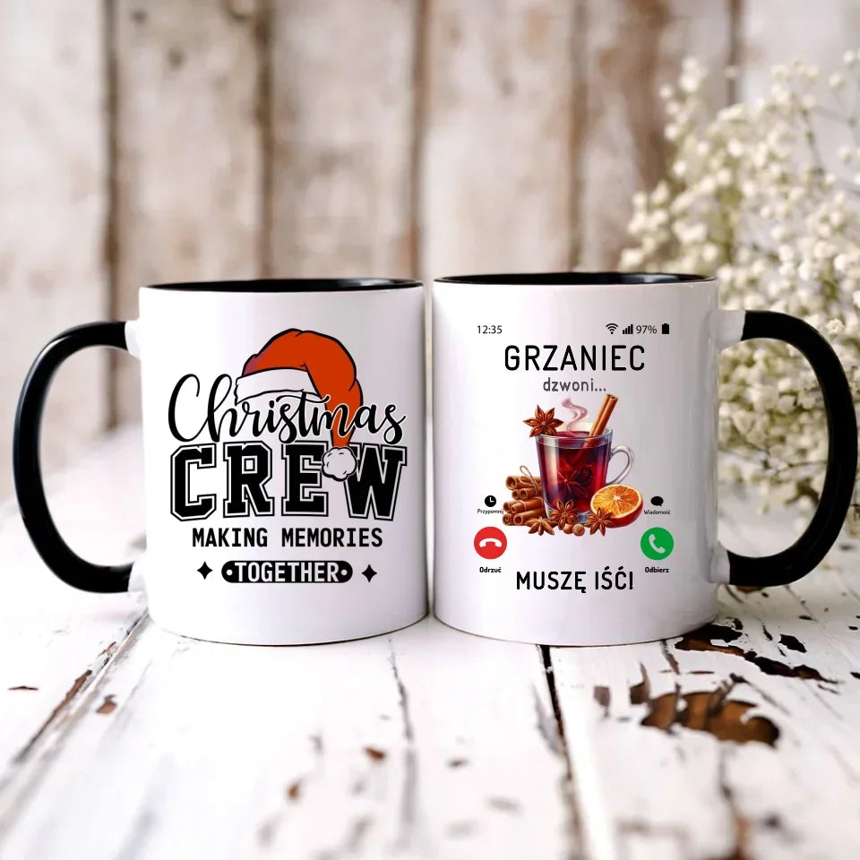 Grzaniec dzwoni muszę iść | Świąteczny kubek BN127 - StoryCups.pl