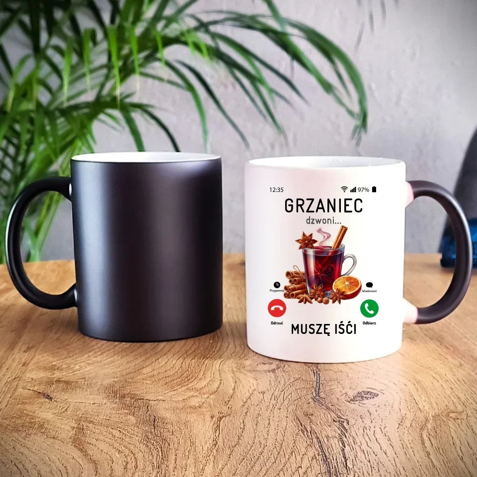 Grzaniec dzwoni muszę iść | Świąteczny kubek BN127 - StoryCups.pl