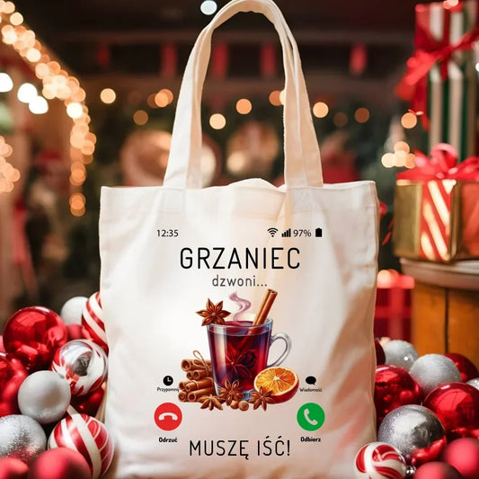 Grzaniec dzwoni muszę iść | Świąteczna torba BN127 - StoryCups.pl