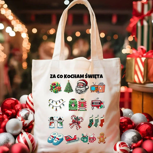 Za co kocham Święta | Świąteczna torba BN130 - StoryCups.pl
