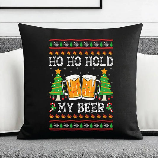 Hold my beer | Świąteczna poduszka dekoracyjna BN131 - StoryCups.pl