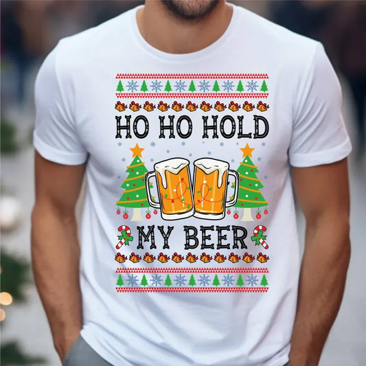 Hold my beer | Świąteczna koszulka męska BN131 - StoryCups.pl
