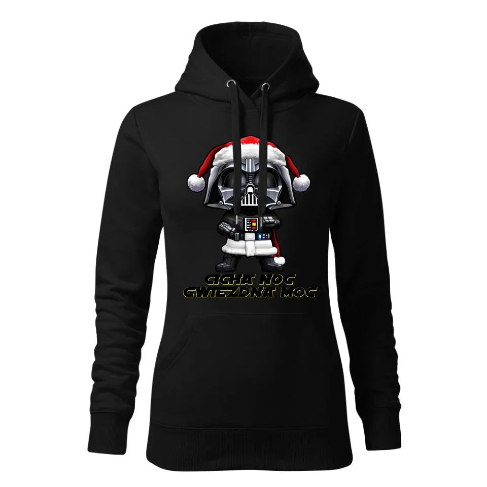 Cicha noc gwiezdna moc | Świąteczna bluza damska z kapturem BN132 - StoryCups.pl