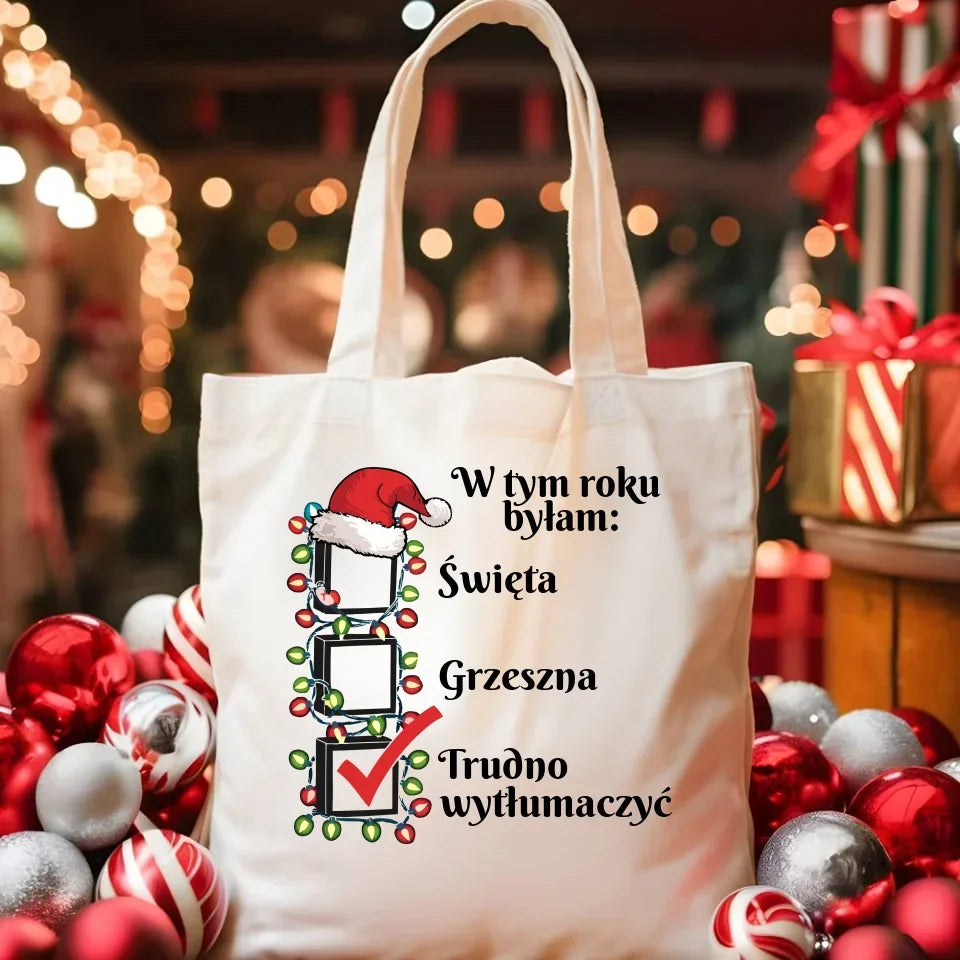 Trudno wytłumaczyć | Świąteczna torba dla niej BN134 - StoryCups.pl