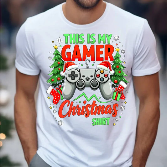 Gamer Christmas T-shirt | Świąteczna koszulka męska BN135 - StoryCups.pl