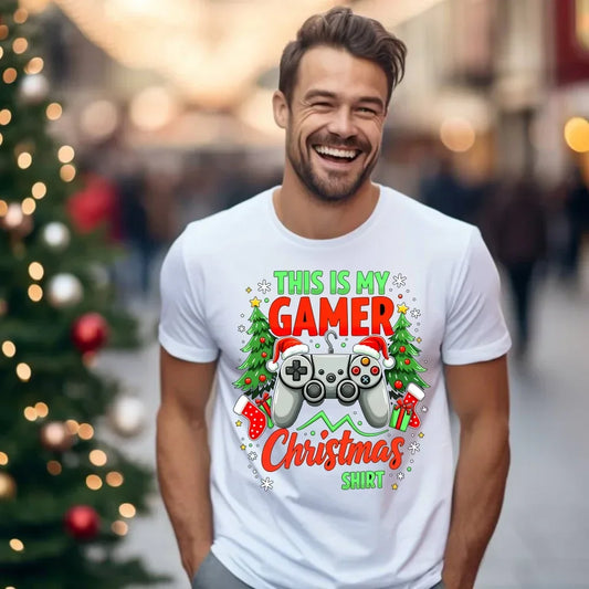 Gamer Christmas T-shirt | Świąteczna koszulka męska BN135 - StoryCups.pl