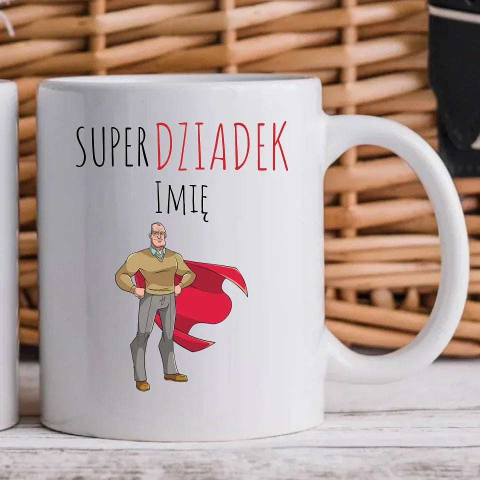 Super Dziadek | Kubek z imieniem dla dziadka D02 - StoryCups.pl